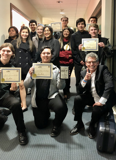 Les Rose with Students